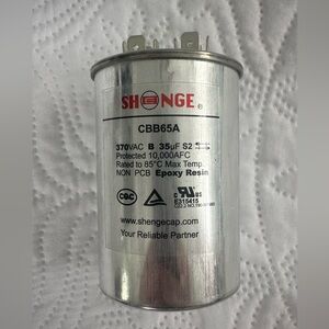 SHENGE Round aluminum capacitor for air conditioner compressor CBN65A